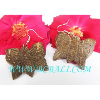 Earring Carving Butterfly Coco Hand Work